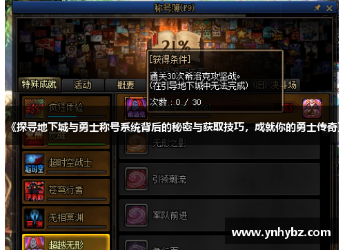 《探寻地下城与勇士称号系统背后的秘密与获取技巧，成就你的勇士传奇》